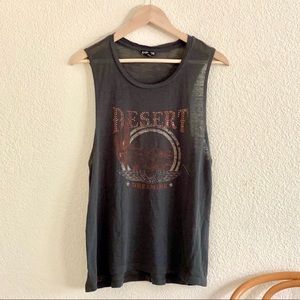 Express “Desert” Grunge Relaxed Muscle Tee